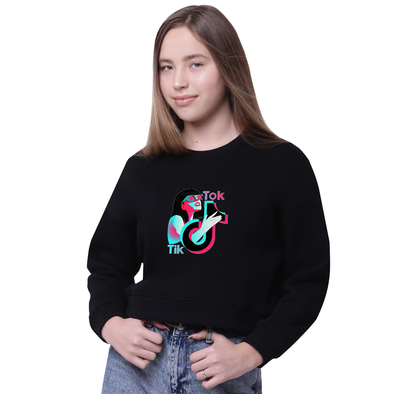 

Кроп-топ ТикТок (TikTok) Черный (35960-1647-10) 176 см
