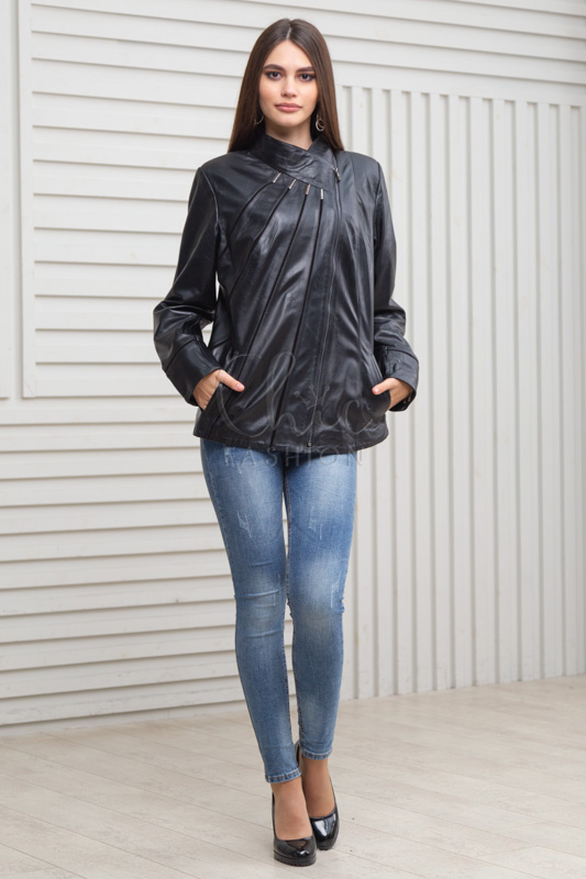 

Куртка кожа Chic fashion 60 черный 10254