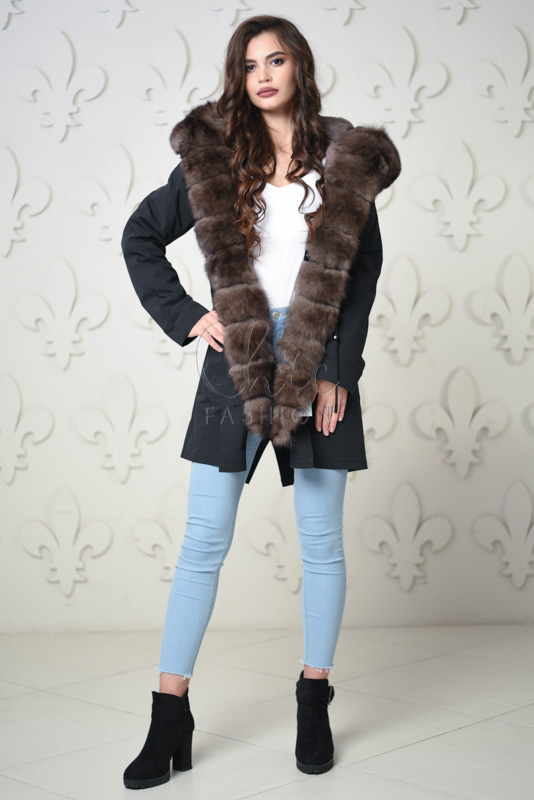 

Парка плащевка Chic fashion 50 черный 10956