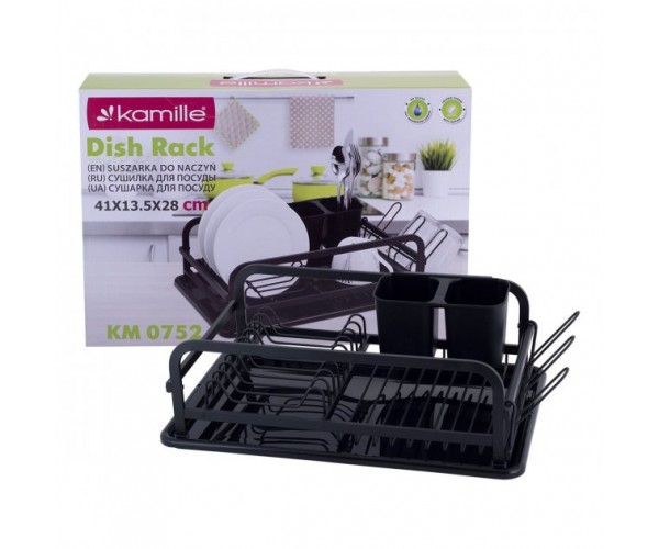 

Сушилка для посуды 41х28х13,5 см из алюминия с поддоном Kamille АМА-0752