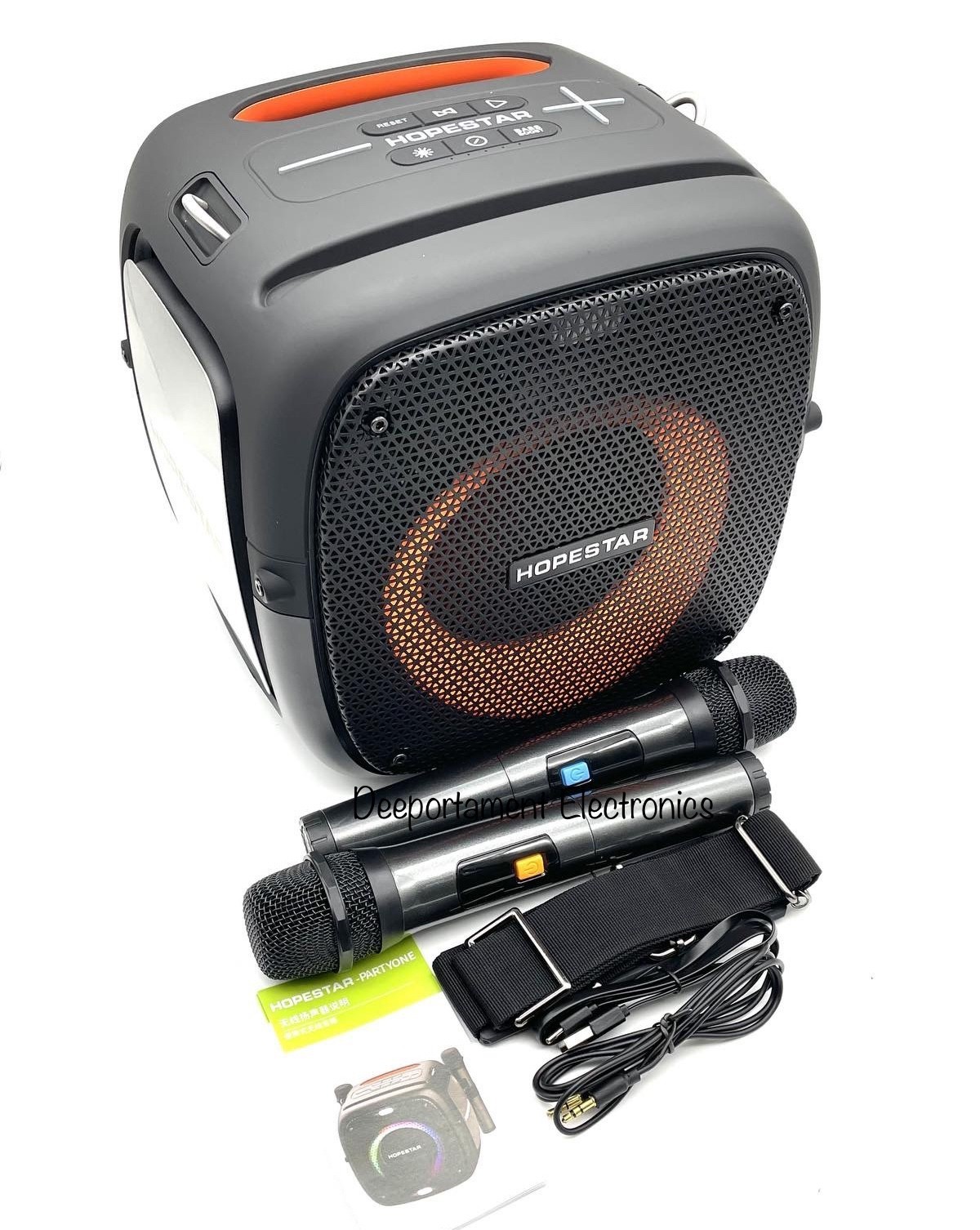  Bluetooth колонка Hopestar PARTYONE+2 КАРАОКЕ микрофона 80W .