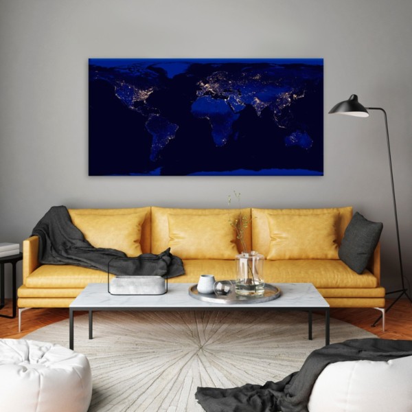 

Картина на холсте Путешествия Night World 50х100 см.