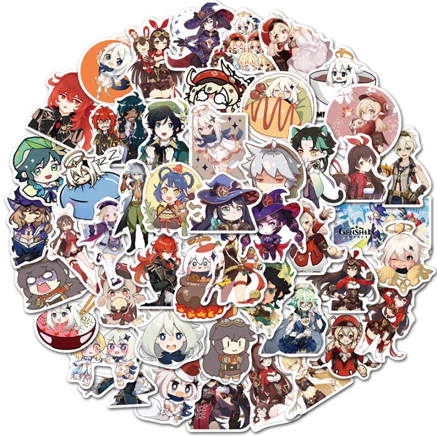 

Набор наклеек stickers Genshin Impact 01, Gamer - 50 шт | Геншин Импакт, Геймер - Водостойкие стикеры для оклеивания