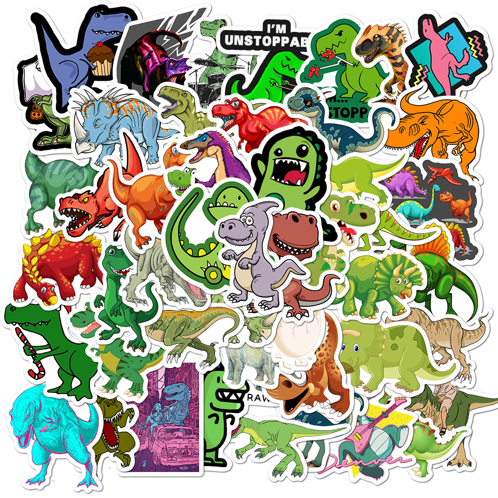 

Набор наклеек, stickers Стикерпак Kids, Dinosaur - 50 шт | Динозавры, Детский - Водостойкие стикеры для оклеивания