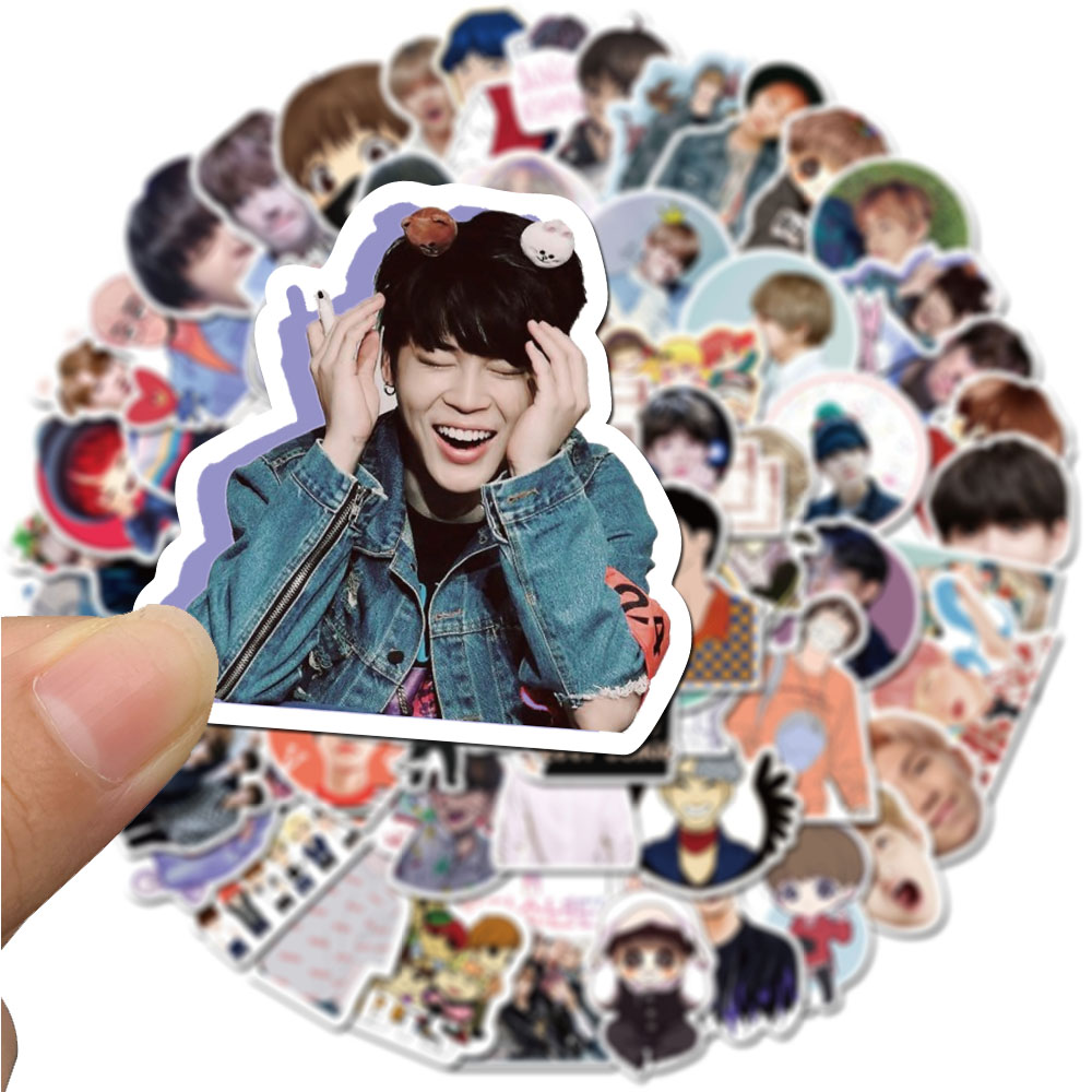 

Набор наклеек stickers BTS, K-Pop - 76 шт. | БИТИЭС, Кей-поп - Водостойкие стикеры для оклеивания