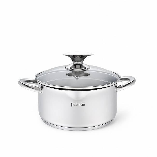 

Кастрюля Fissman Elegance со стеклянной крышкой 20х10см/3.1л (5492)