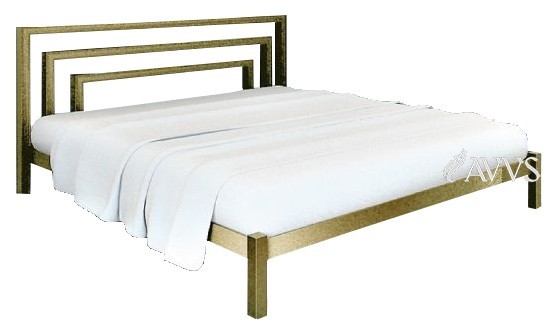 

Двухспальная кровать Метакам Brio-1 металлическая 200x180 см Бежевая