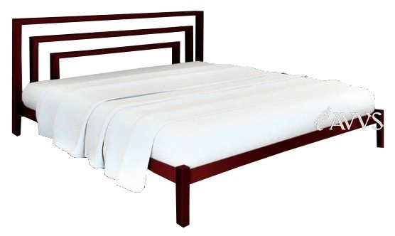 

Полуторная кровать Метакам Brio-1 металлическая 200x120 см Красный лак