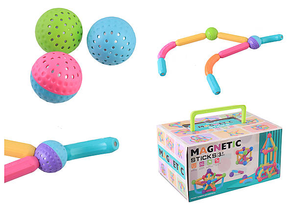 

Магнитный конструктор в чемоданчике Magnetic sticks 25 деталей AToys (158-20)