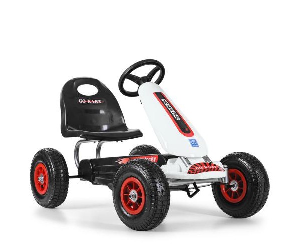 

Педальный карт Bambi Kart M 3626A, до 30 кг, от 3 лет, ручной тормоз, Белый