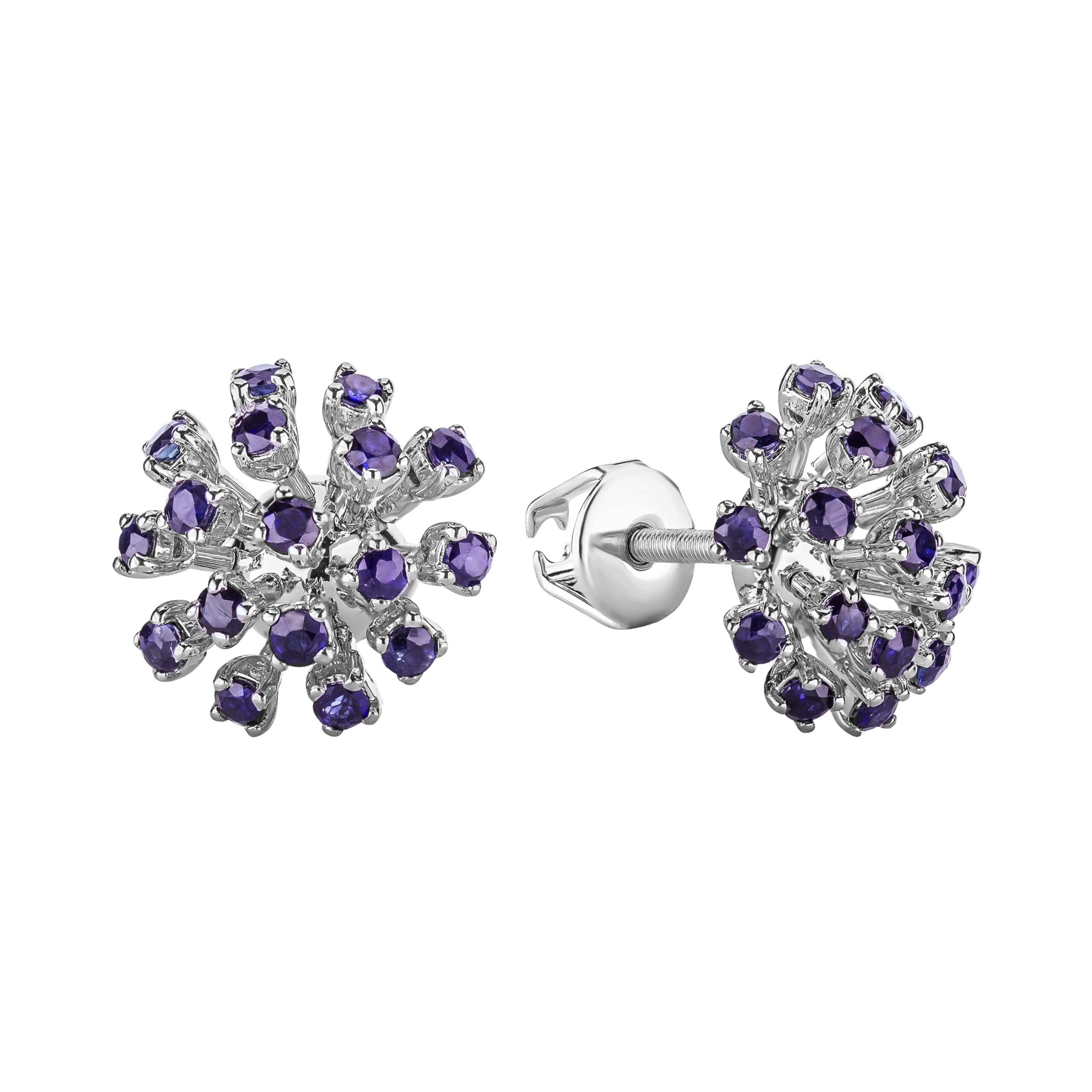 

Серьги в белом золоте с бриллиантами и сапфирами КАМЕЯ 25600812.124.J1334