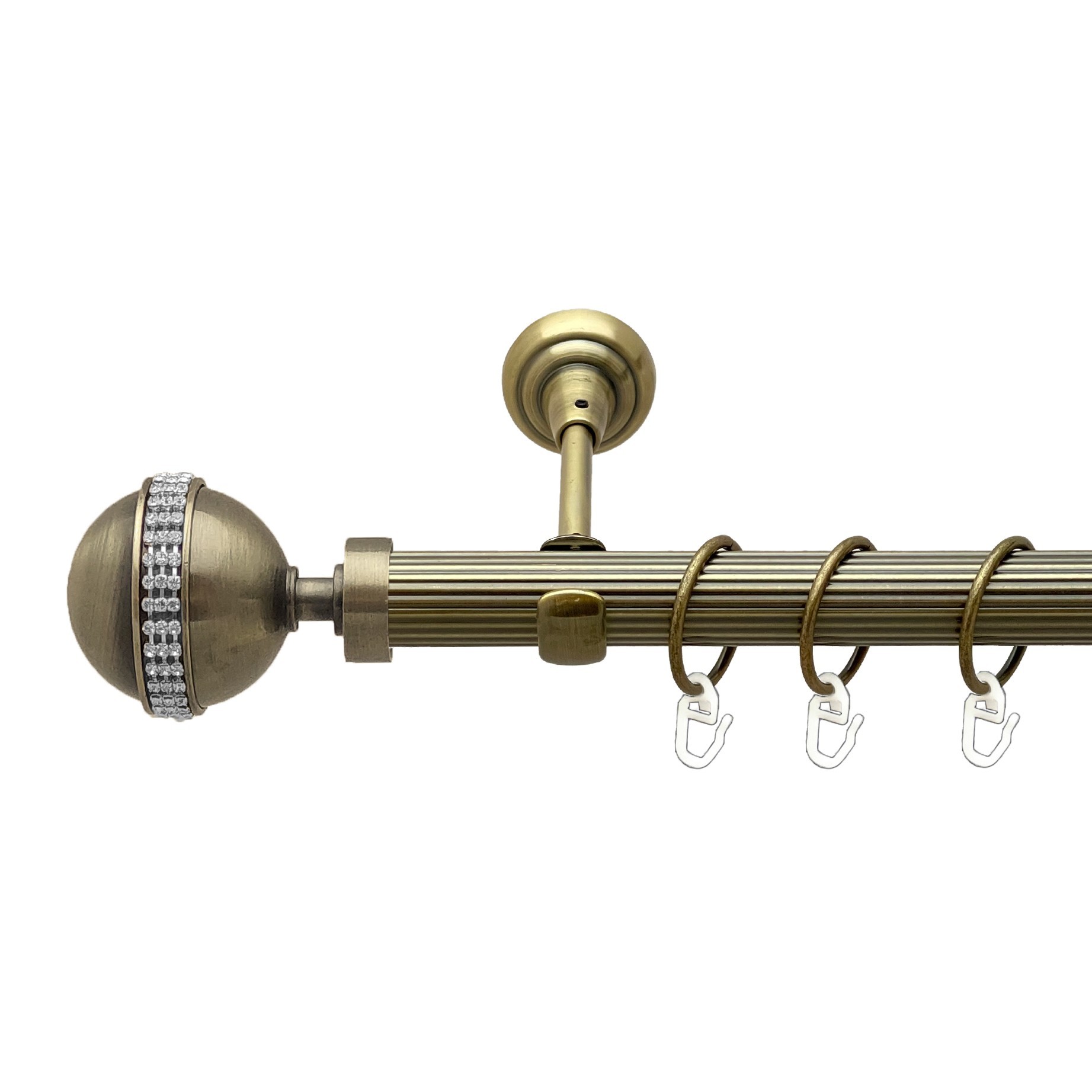 

Карниз Orvit Авея металевий однорядний відкритий рифлена труба кільце металеве Антик 25 мм 200 см (00-00018225)