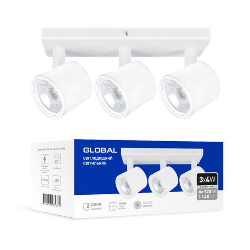 

Спот накладной LED GSL-02S Global 12W 4100 белый (12016480)