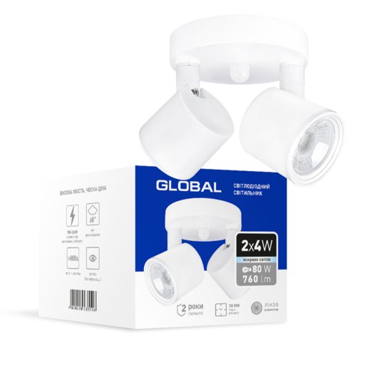 

Спот накладной LED GSL-02C Global 8W 4100 белый (12016522)
