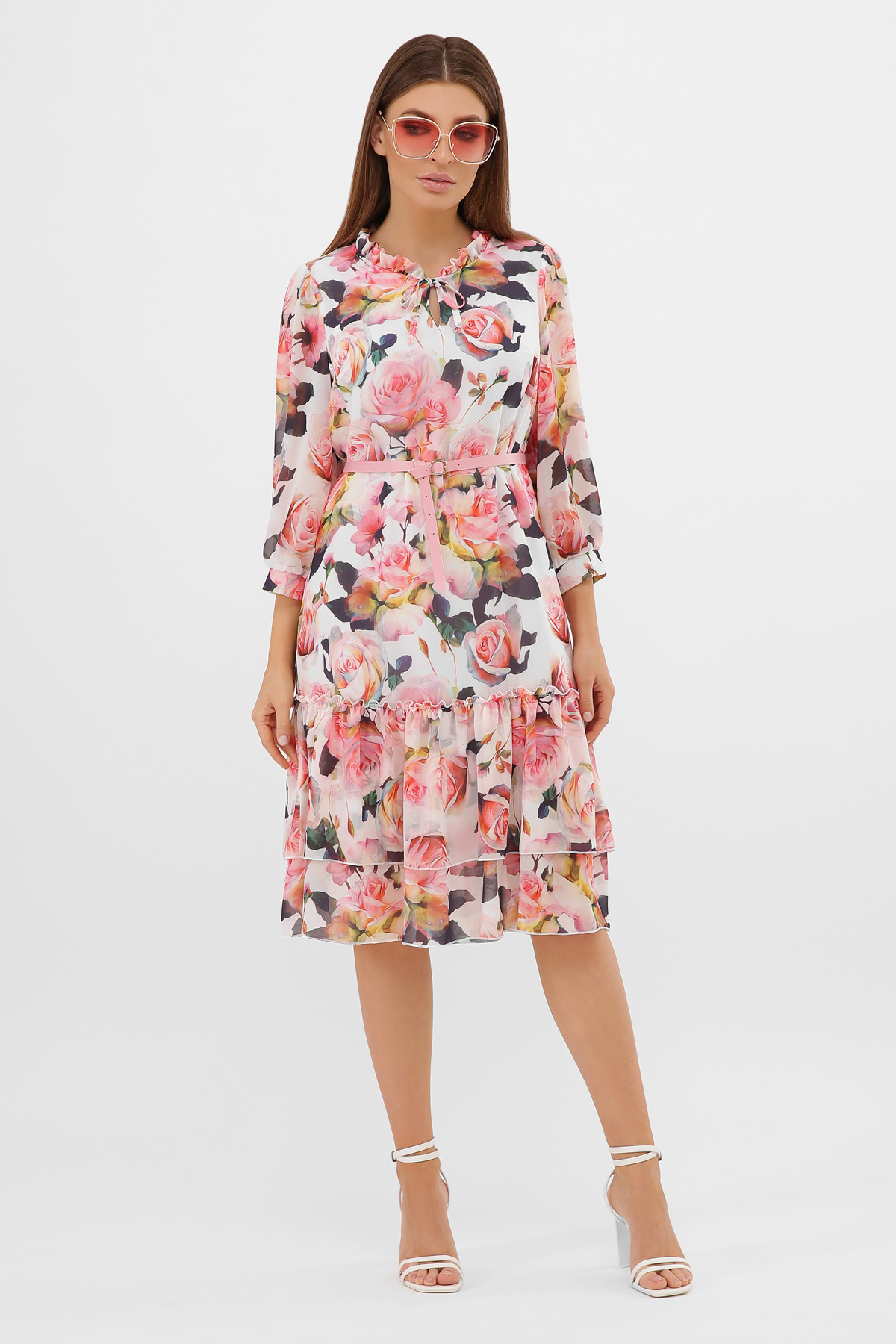 

Платье Glem Элисон 3/4 M белый 57636