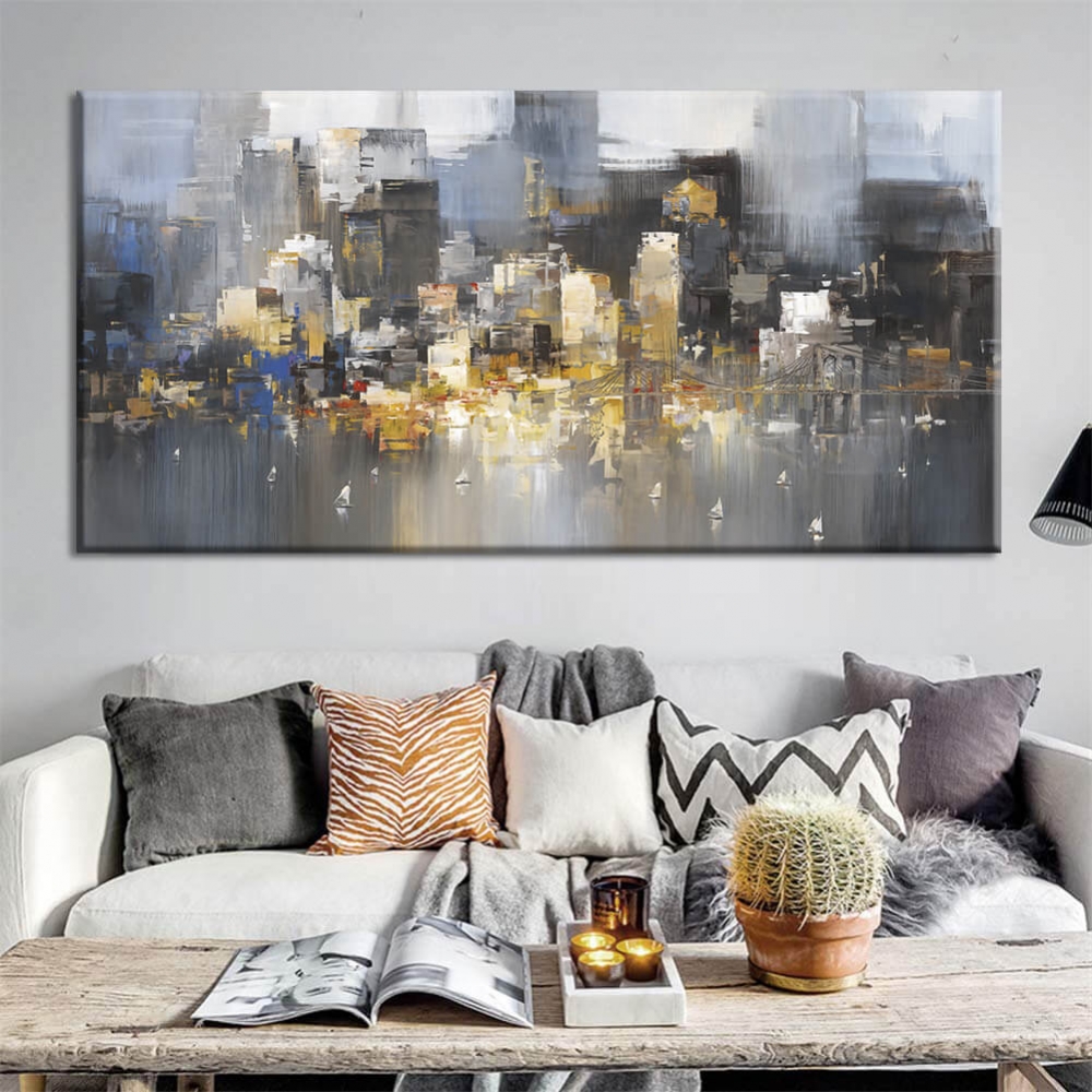 

Картина на холсте Для дома Cityscape Evening 50х100 см.