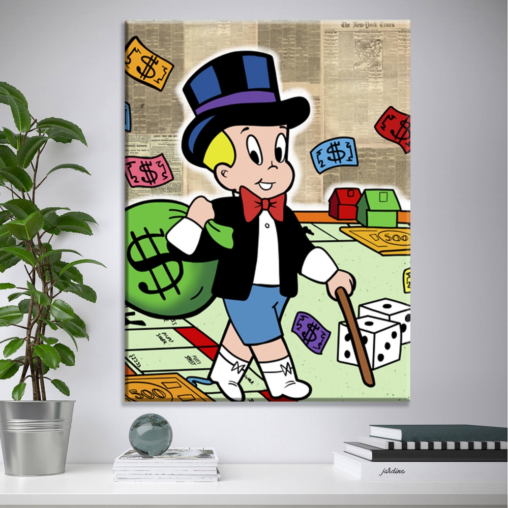 

Картина на холсте Деньги Richie Rich 90х120 см.