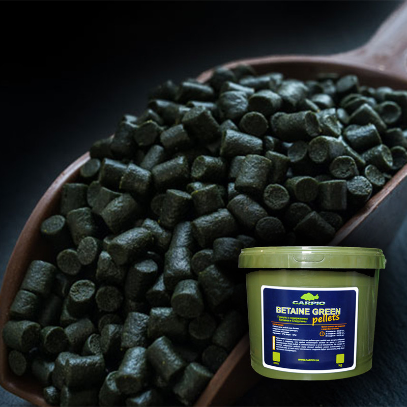 

Пеллетс гранулы Betaine Green 6мм ведро 3кг Carpio