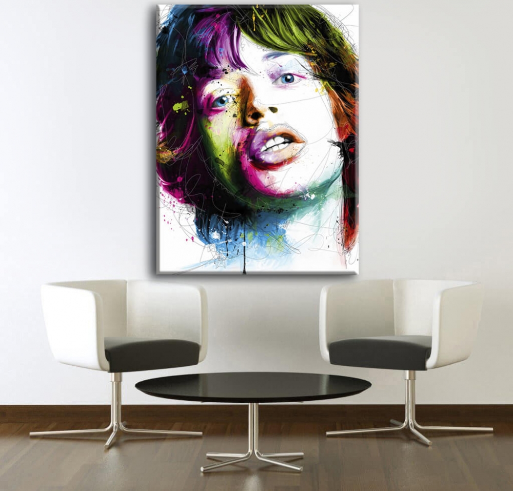 

Картина на холсте Личности Mick Jagger 90х120 см.