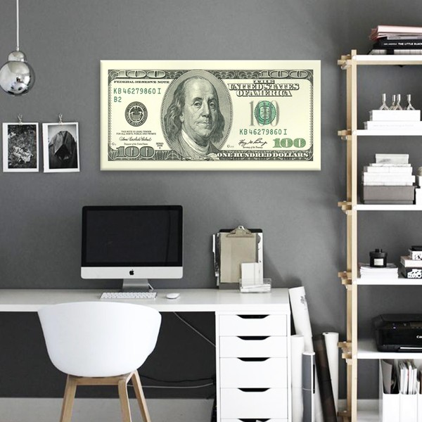

Картина на холсте Деньги 100$ USA Standard 60х120 см.