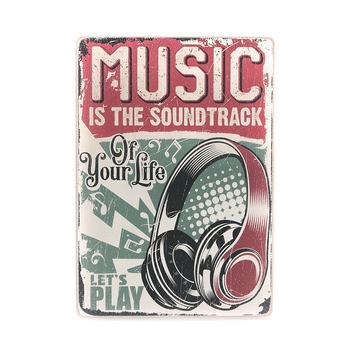 

Деревянный постер Wood Posters "Music is the soundtrack of your life. Let’s play" (A3 формат, фанера)