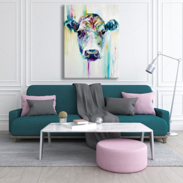 

Картина на холсте Животные Cow Art 50х65 см.