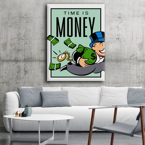 

Картина на холсте Деньги Monopoly Time 75х100 см.