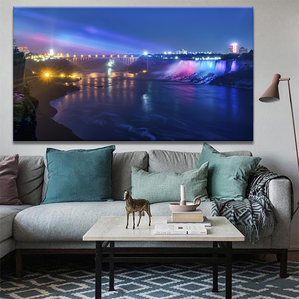 

Картина на холсте Путешествия Blue Bridge 70х140 см.