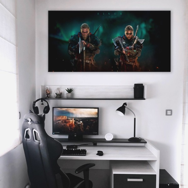 

Картина на холсте Игры Vikings Eivor 70х140 см.