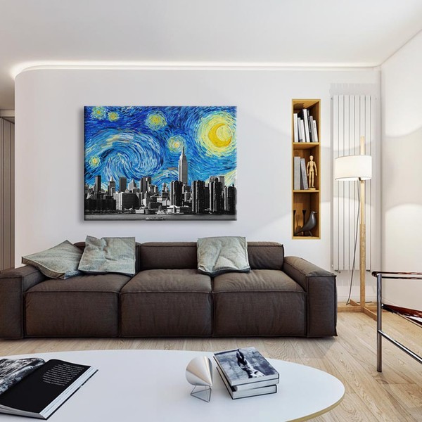 

Картина на холсте Урбан Арт Starry New York 90х120 см.