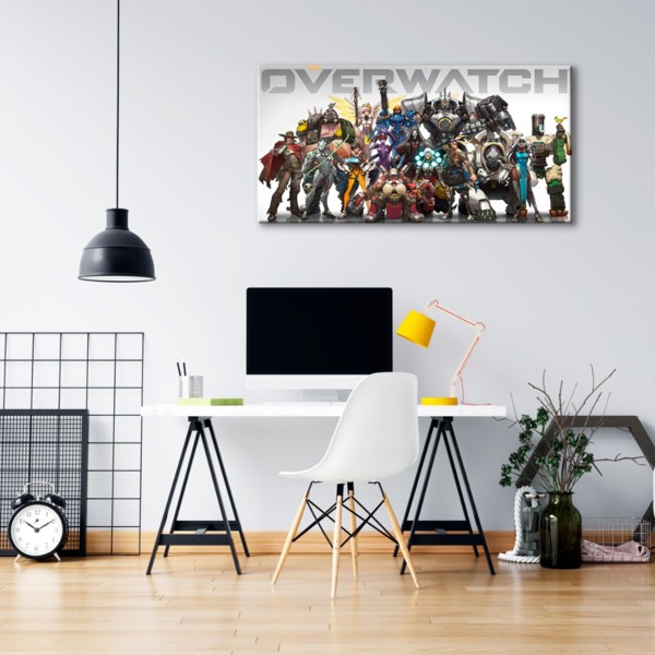 

Картина на холсте Игры Overwatch All Heroes 70х140 см.