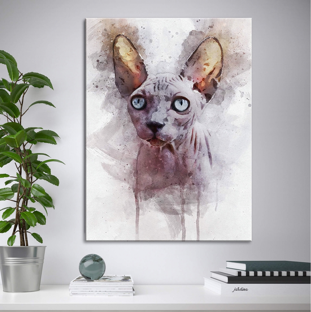 

Картина на холсте Животные Watercolor Sphinx 90х120 см.