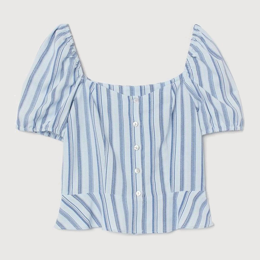 

Топ H&M 0771383  Голубой, Топ H&M 0771383 48 Голубой