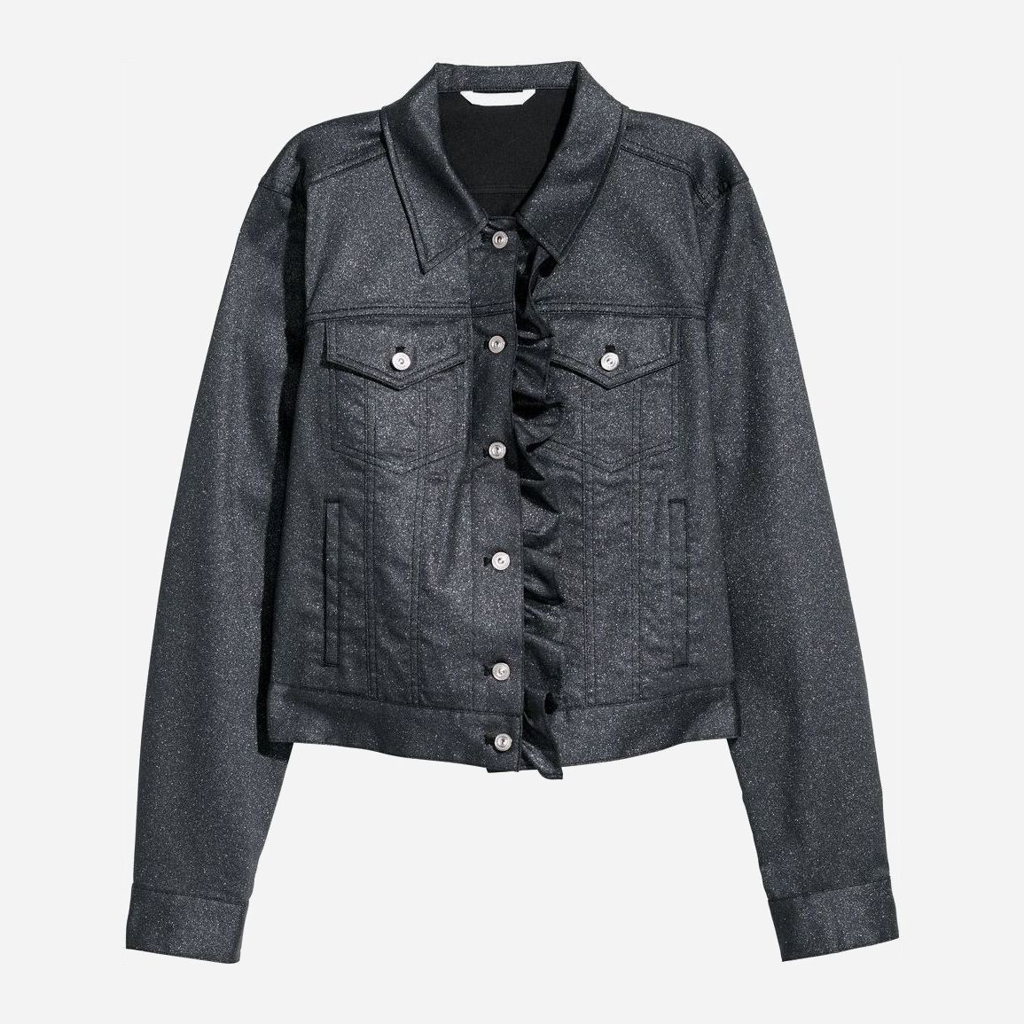 

Джинсовая куртка H&M 0594601  Черная, Джинсовая куртка H&M 0594601 32 Черная