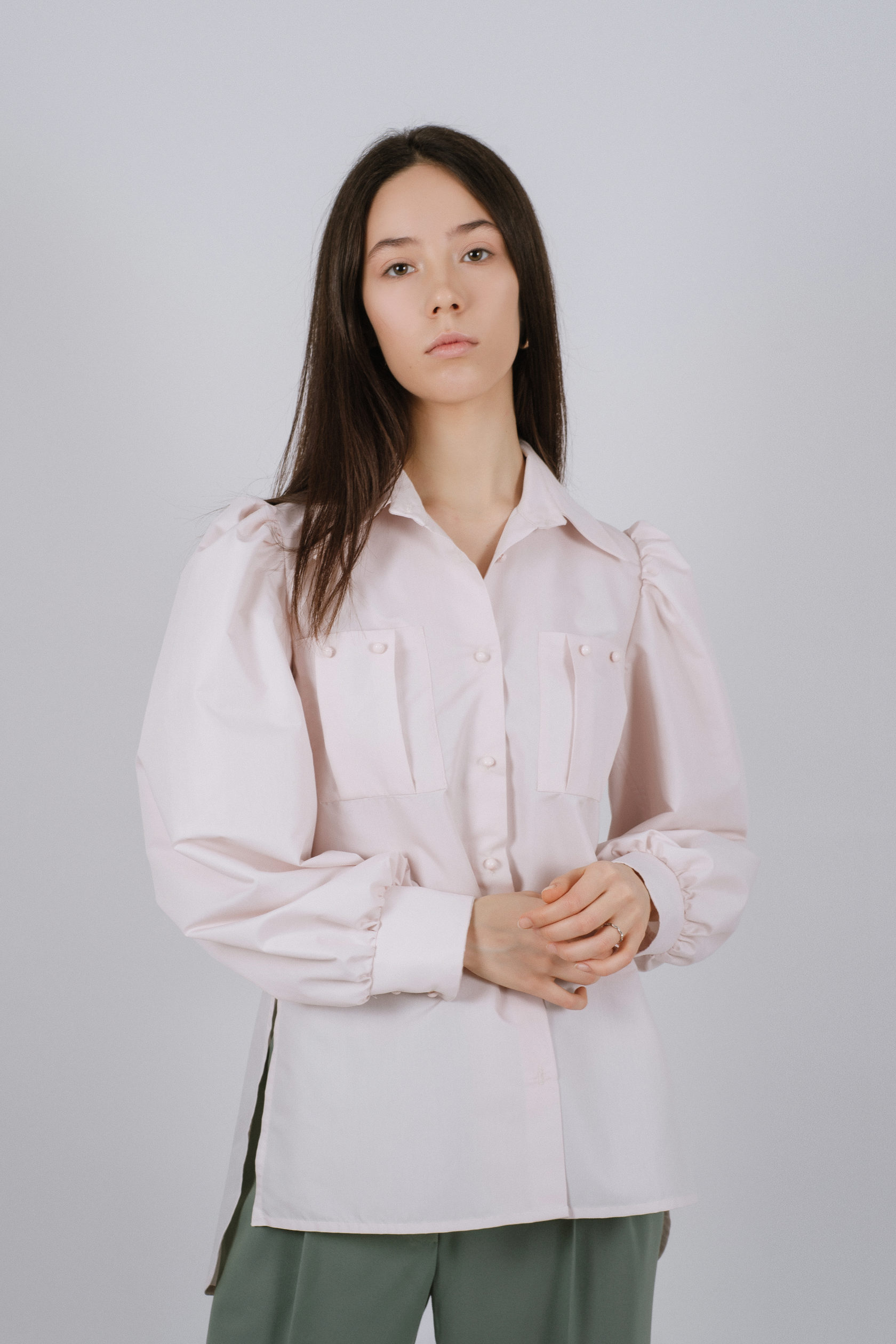 

Рубашка MON TAKIRA Рубашка из хлопка M Пыльная роза MTBL1922