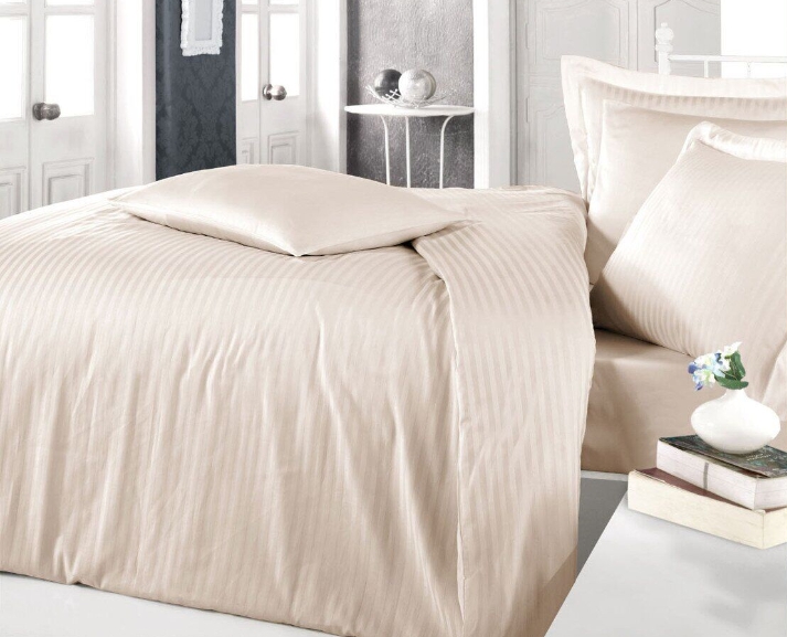 

Постельное белье комплект из Страйп сатина "Персик". Размер Евро макси, для Стандартной подушки (TIR_0005-703 EM-SP)