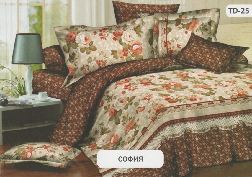 

Постельное белье комплект из Бязи "София". Размер Двуспальный макси, для Евро подушки (TIR_2459-661 2M-EP)