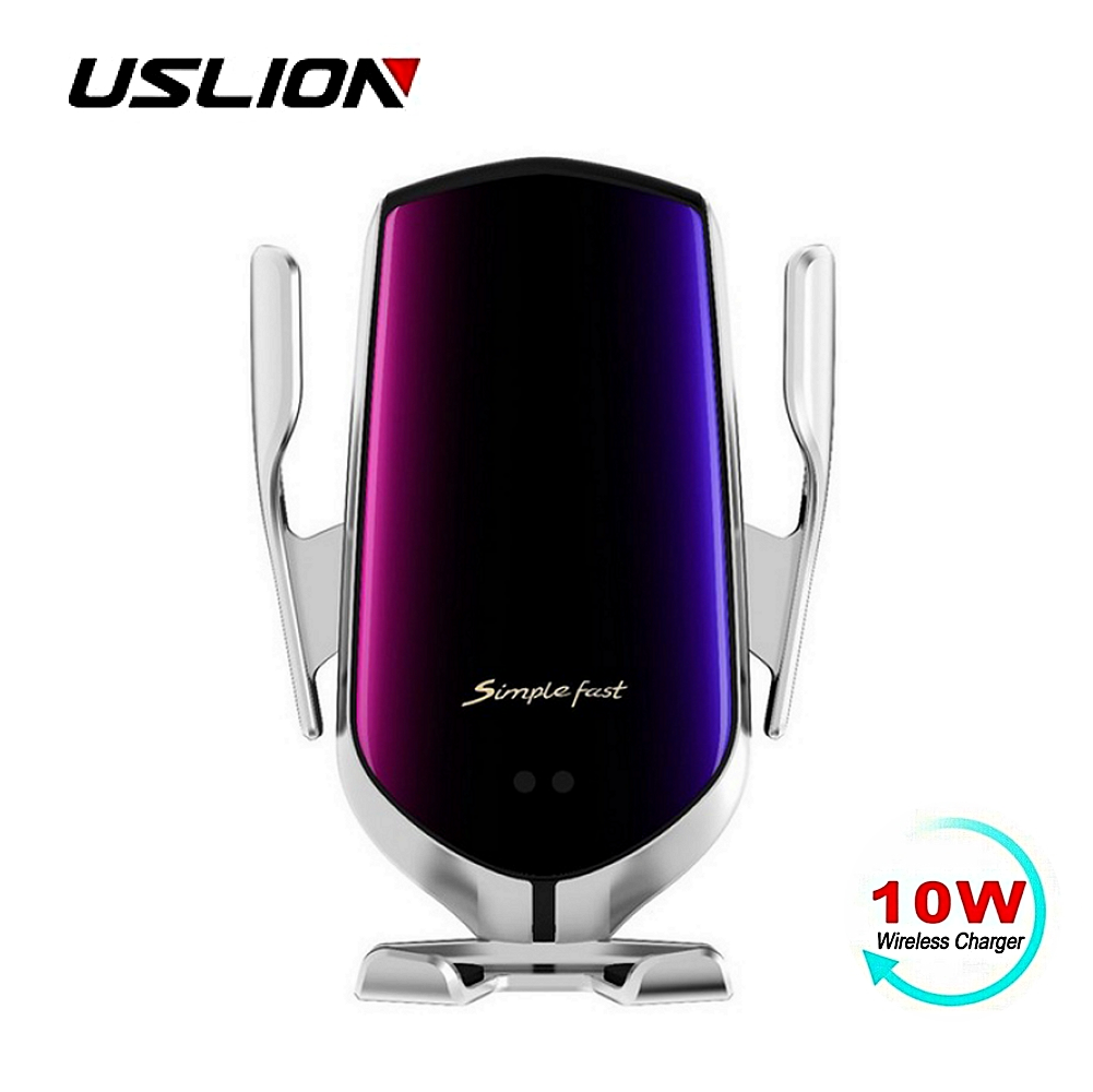 

Беспроводное Зарядное Устройство для Телефона USLION UC9510SL Автомобильный Держатель Зарядка Смартфона на Дефлектор