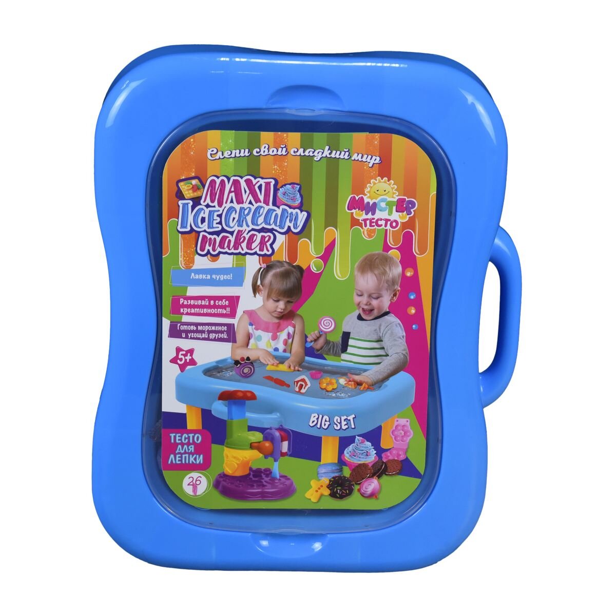 

Набор для творчества Strateg Мистер тесто - подарочный чемоданчик голубой (71210)