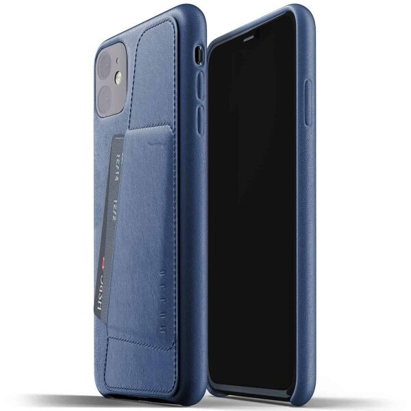 

Кожаный чехол MUJJO Full Leather Wallet для Apple iPhone 11 - Monaco Blue