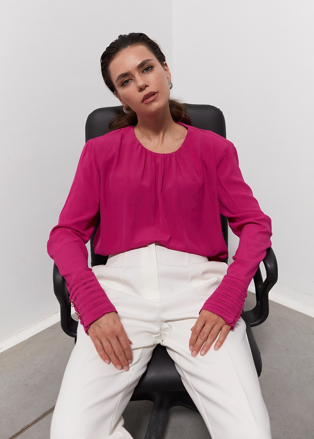 

Блуза IPEKYOL  цвета фуксии IW6200006297, Блуза IPEKYOL XL цвета фуксии IW6200006297