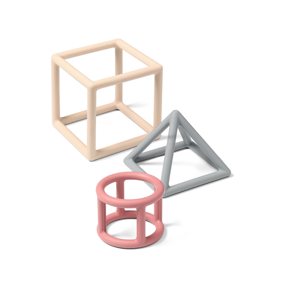 

Образовательные прорезыватели Babyono Geometric Кремовый/серый/розовый (514/02)