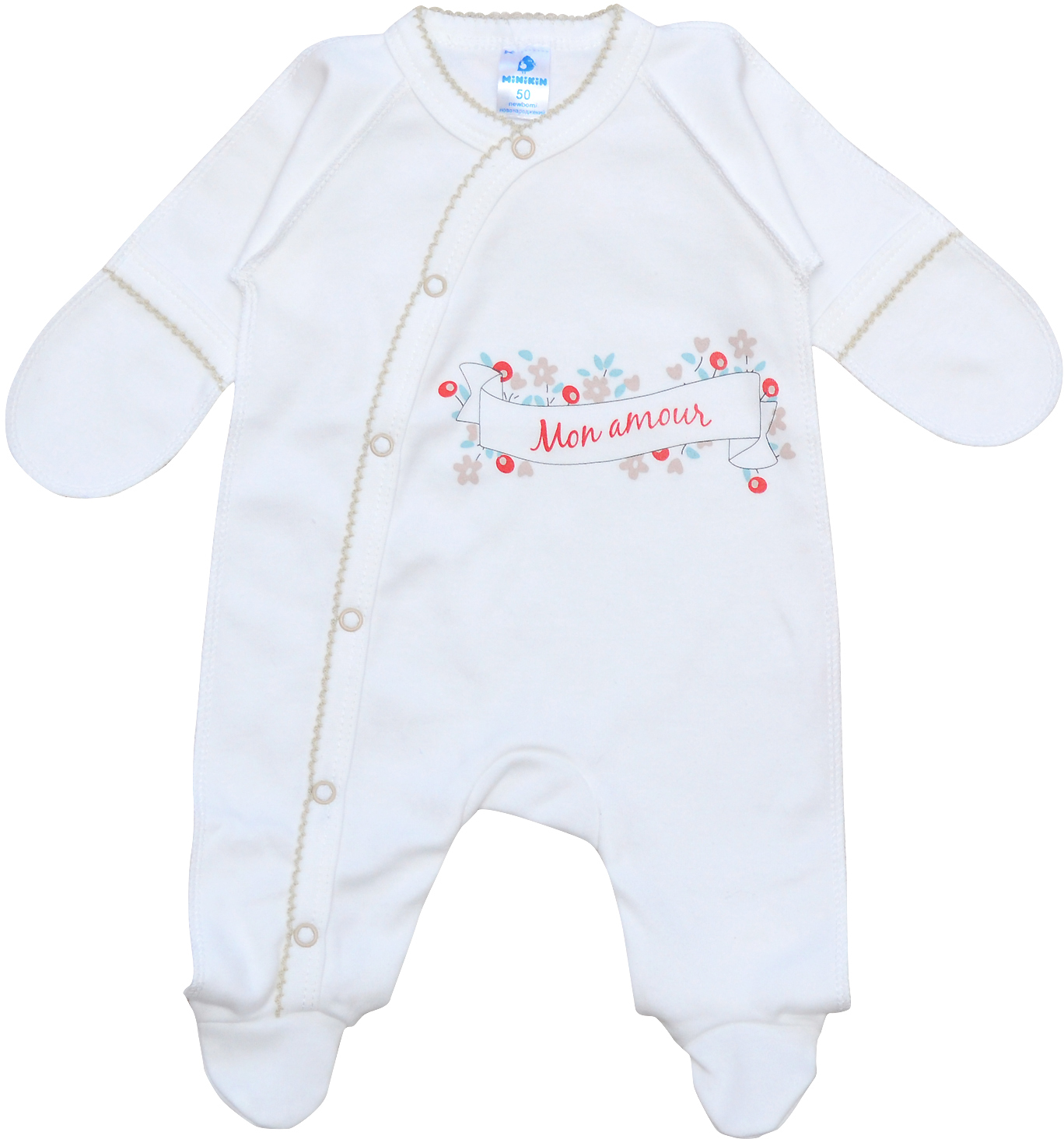 

Человечек Minikin Mon Amour 204303 62 см Молочный