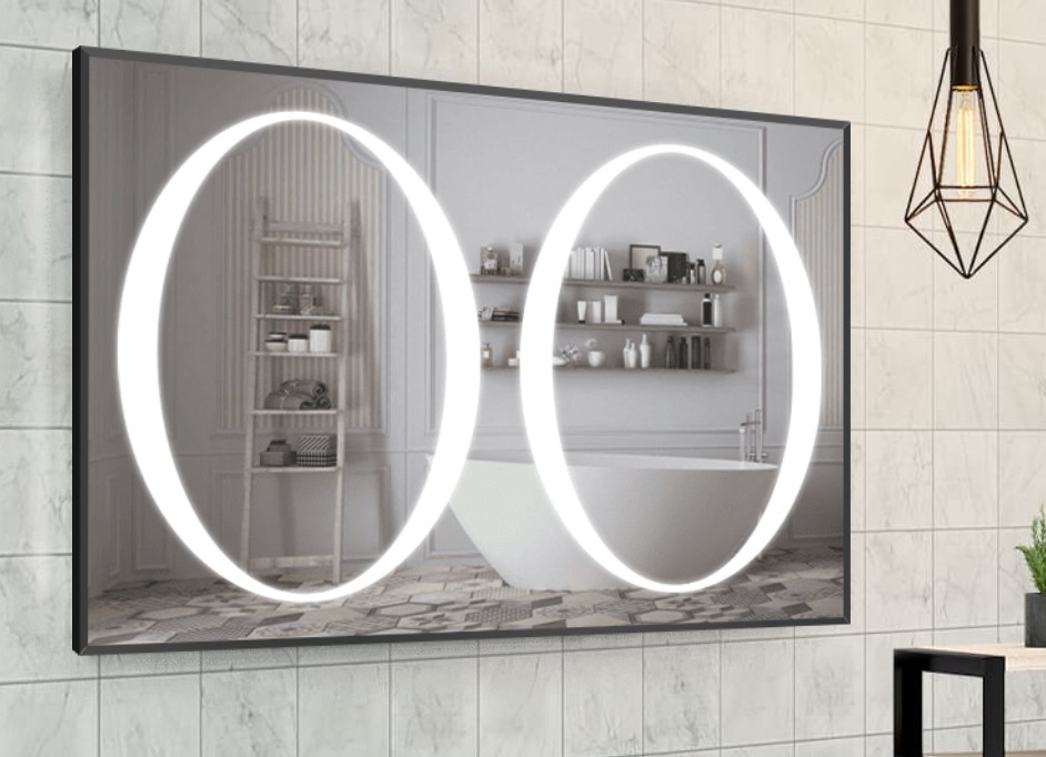 

Зеркало в алюминиевой раме c LED подсветкой Smart Mirror сенсорное Viareggio-R 60 x 50 см Прямоугольное