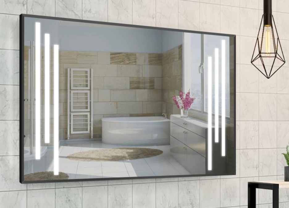 

Зеркало в алюминиевой раме c LED подсветкой Smart Mirror сенсорное Vittoria-R 80 x 100 см Прямоугольное
