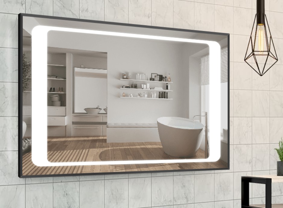 

Зеркало в алюминиевой раме c LED подсветкой Smart Mirror сенсорное Verona-R 70 x 80 см Прямоугольное