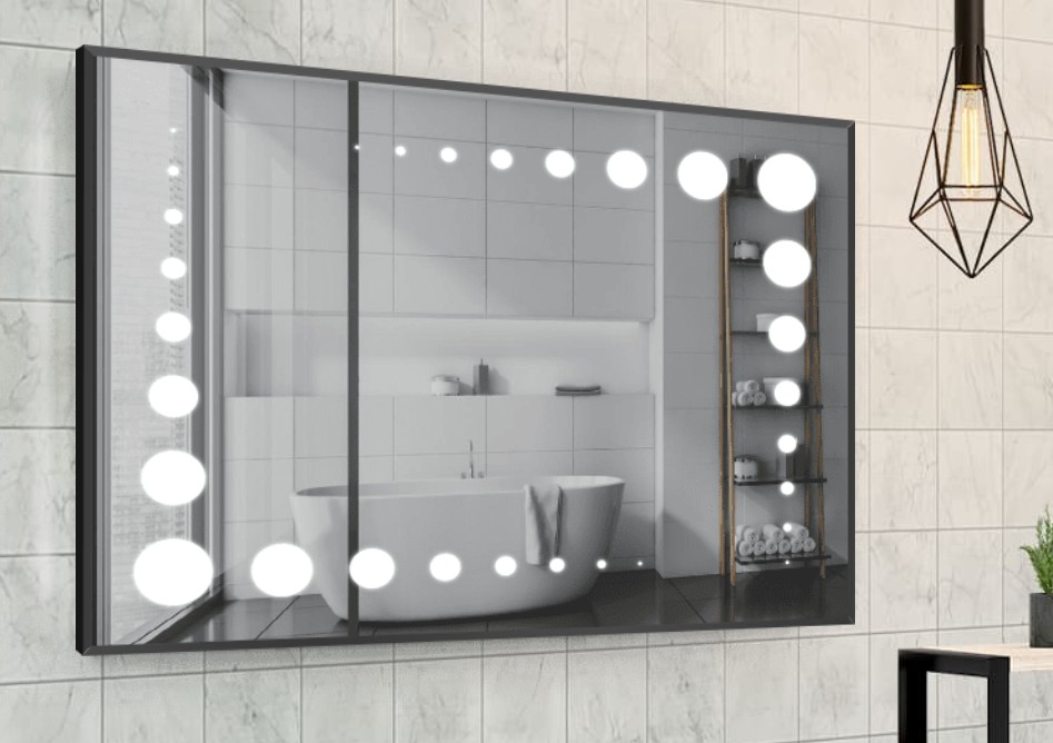 

Зеркало в алюминиевой раме c LED подсветкой Smart Mirror сенсорное Trapani-R 80 x 80 см