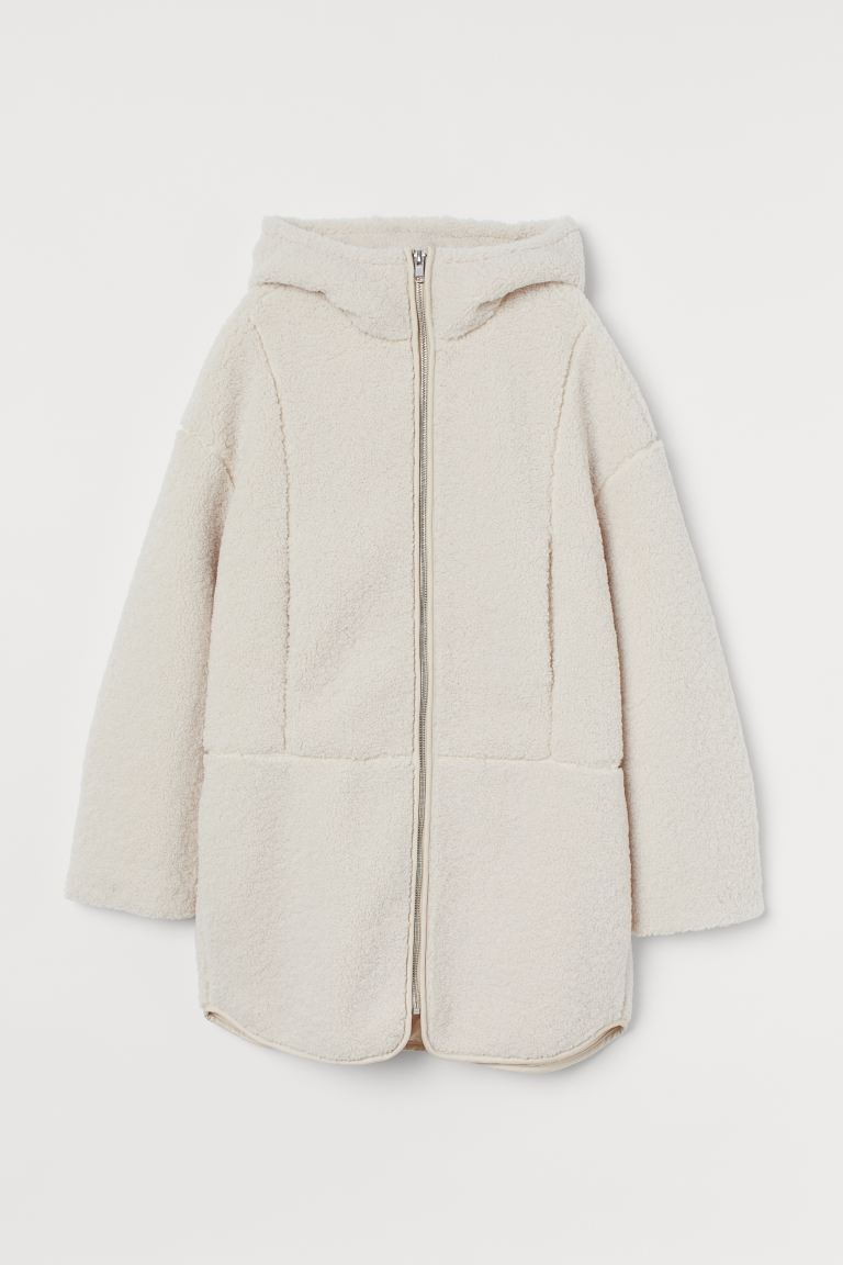 

Куртка из пушистого флиса H&  Светло-бежевый, Куртка из пушистого флиса H&M M Светло-бежевый