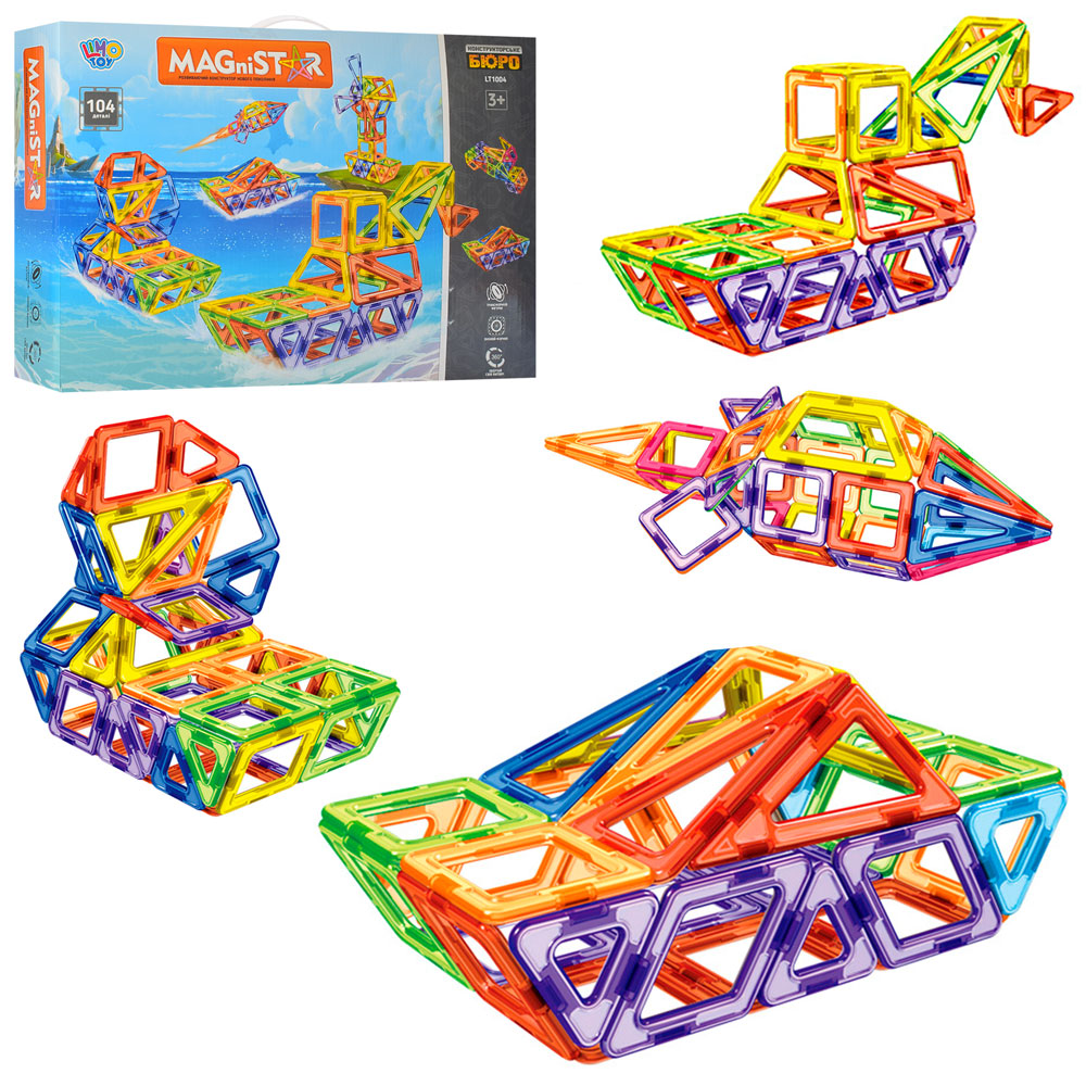 

Конструктор магнитный Limo Toys водный транспорт LT1004 104 детали