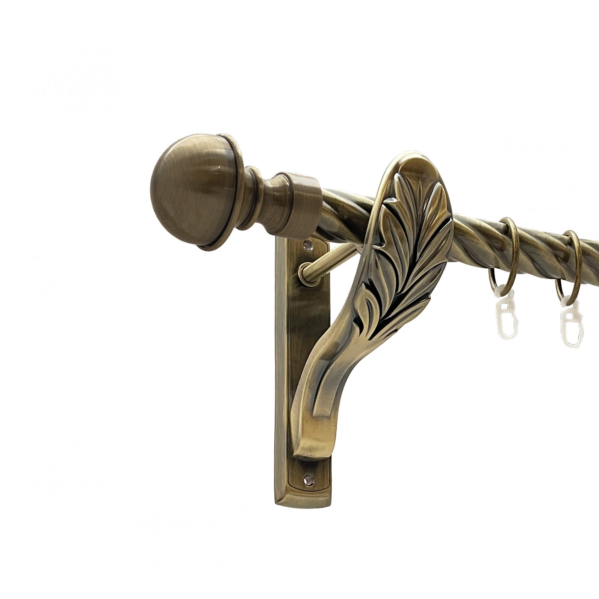 

Карниз Orvit Бостон металевий однорядний ретро скручена труба кільце металеве Антик 25 мм 160 см (00-00018404)